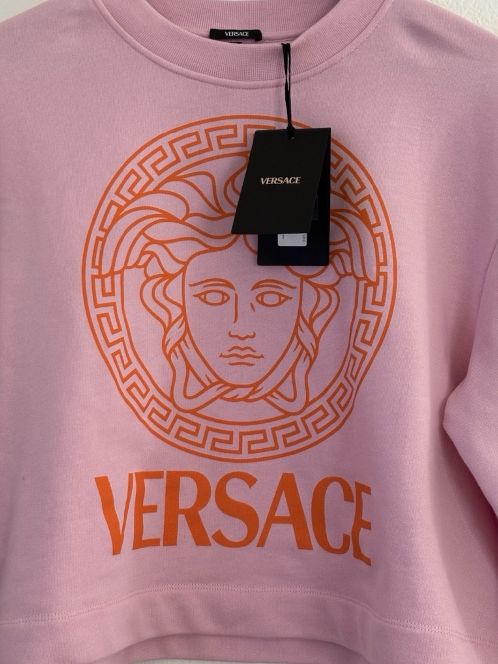 Versace Medusa Crop Top Sweatshirt Size 44